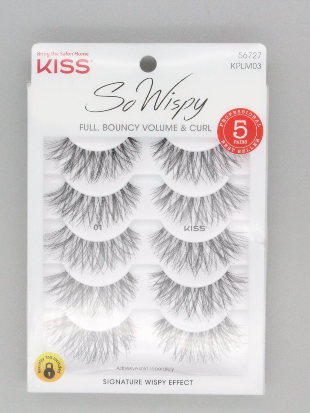 KISS So Wispy False Eyelashes Style 01 5 Pairs Multipack Volume Curl KPLM03 NEW